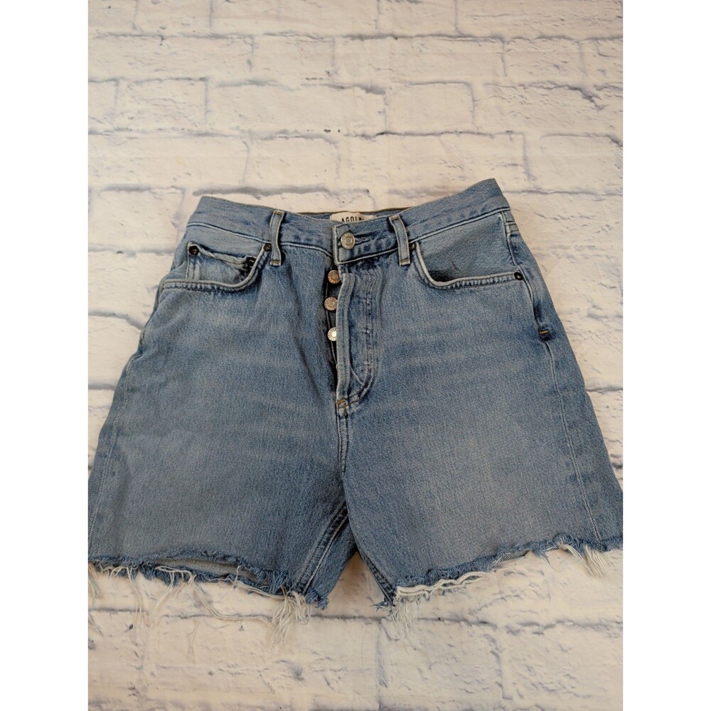 Agolde Shorts Womens Size 25 Cut Off Blue Denim Light Wash Bottoms
